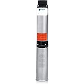 Goulds 10HS10422C 4" Mid-suction Submersible Water Pump, 10 GPM, 1 HP, 12 Stages, 2 Wire, 230V, 1PH, 300 ft. Dynamic Head, 5 Year Warranty