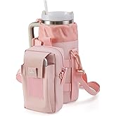 Nefeeko Magnetic Gym Bag, Water Bottle Holder with Phone Pouch, Adjustable Sling Strap, Detachable 2-in-1 Design, Gym Accessories for Men and Women, Water Bottle Bag for Fitness, Sports, Travel