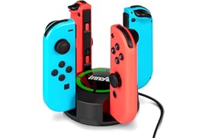 Charging Dock for NS Switch Joy-Con, innoAura Switch Joy-Con 4 in 1 Charger Stand with LED Indication