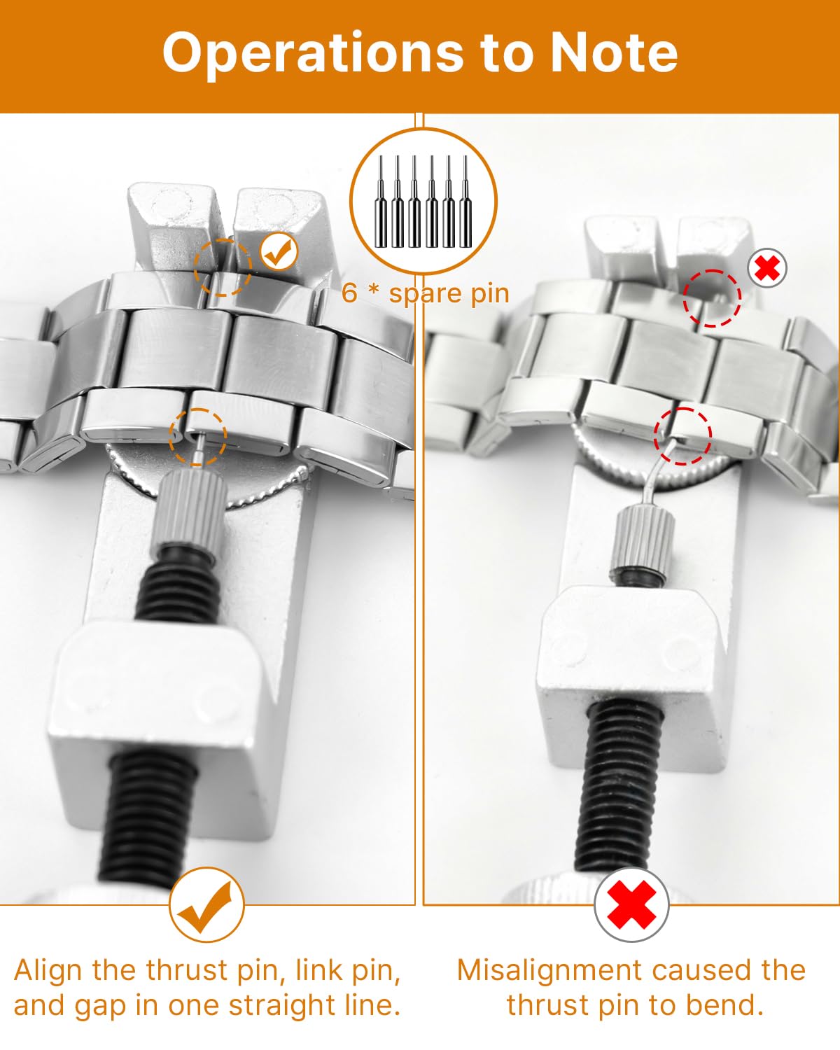 EasyTime Watch Link Removal Kit: Professional Watch Strap Adjustment Tool Band Replacement Bracelet Resize Kit for All Size with 108 PCS Spring Bars 20 PCS Link Pins