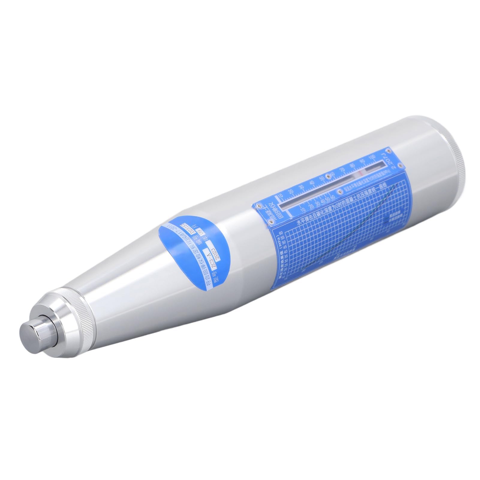 Concrete Rebound Test Hammer Mechanical Pressure Resistant High Strength Tester Meter Tool Schmidt Resiliometer Stainless Steel, Accurate and Portable for Concrete Strength Testing