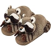 Openhahaha Funny Animal Slippers for Women, Cartoon Cute Fluffy Animal Slippers Cotton Soft Memory Foam Indoor Slippers,Birthday Gifts for Women