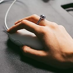 Mytys Vintage Wide Ring Classic Black Marcasite
