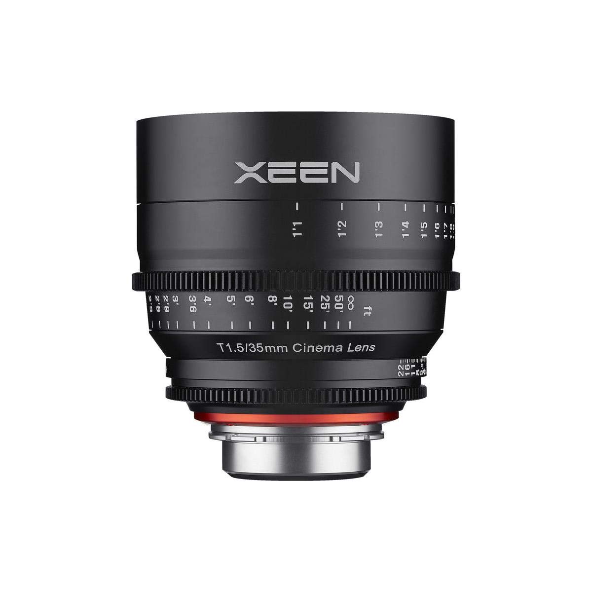Rokinon Xeen XN35-NEX Lente de cine profesional T1.5 de 35 mm para cámaras Sony con lentes intercambiables con montura E (negro)