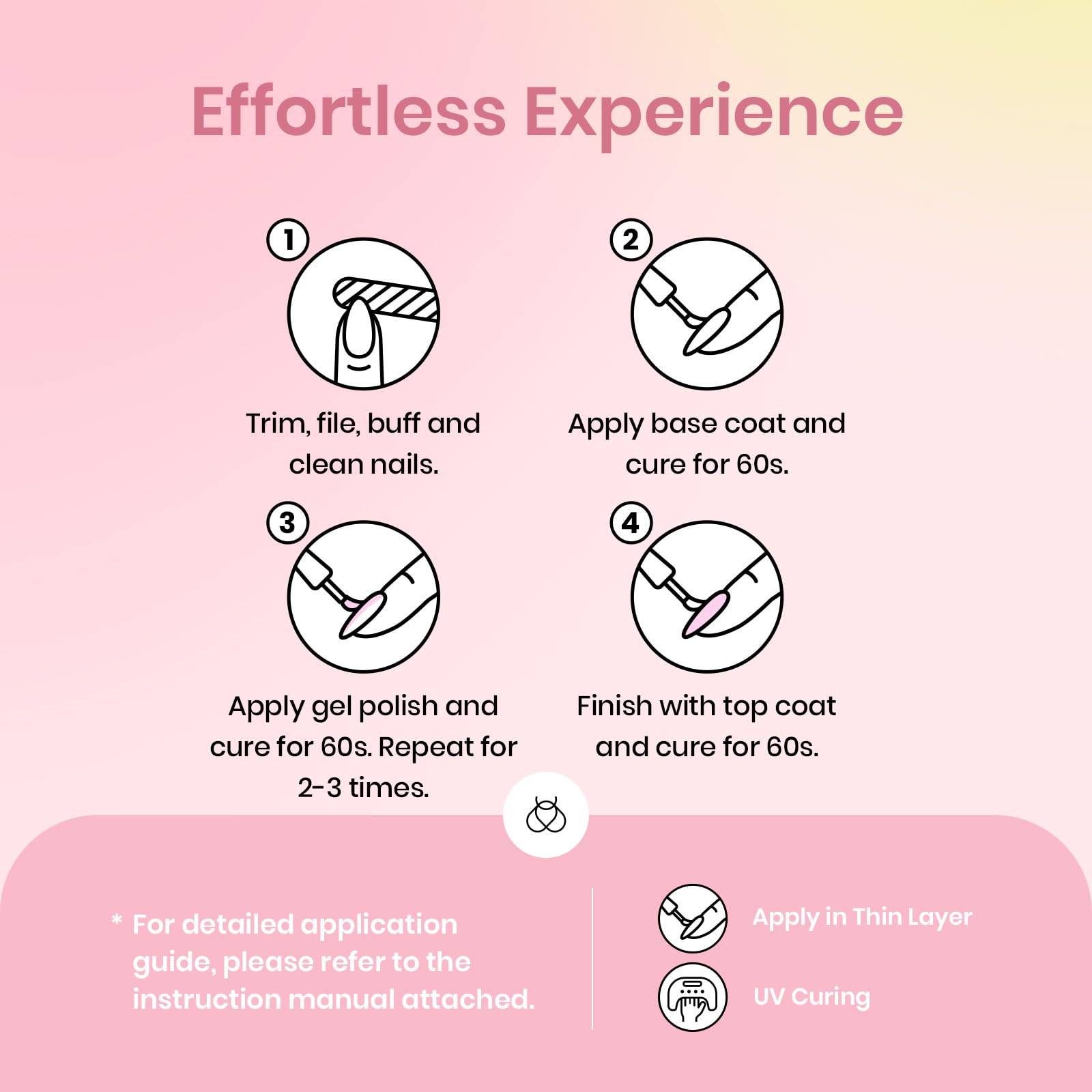 Beetles Pearl Gel Nail Polish, 6 Colors Shimmer Pearl White Pink Purple Mermaid Nail Drawing Gel Polish Soak Off Uv Gel Polish Swirl Shell Thread Effect DIY Manicure Gift for Women - Image 7