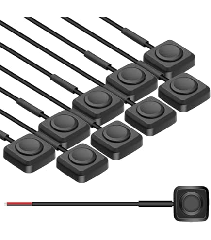21 Pezzi Interruttore Tattile Latching Pulsante Tondo 12x8x8mm - 2 Terminali DIP - Aexit