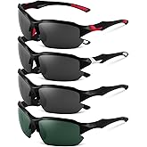 GGSTDDUP 4 PACK Polarized Sport Sunglasses for Women Men UV Protection,Running Cycling Fishing Sunglasses Outdoor