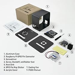 ElectroCookie Raspberry Pi 4 Case, Aluminum Mini