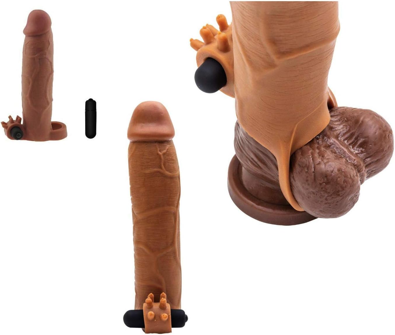 YukTa Black Add 3" Moving Message Extension Extender Sleeve Enhancer Enlarger Toy for Couple Impressive7642