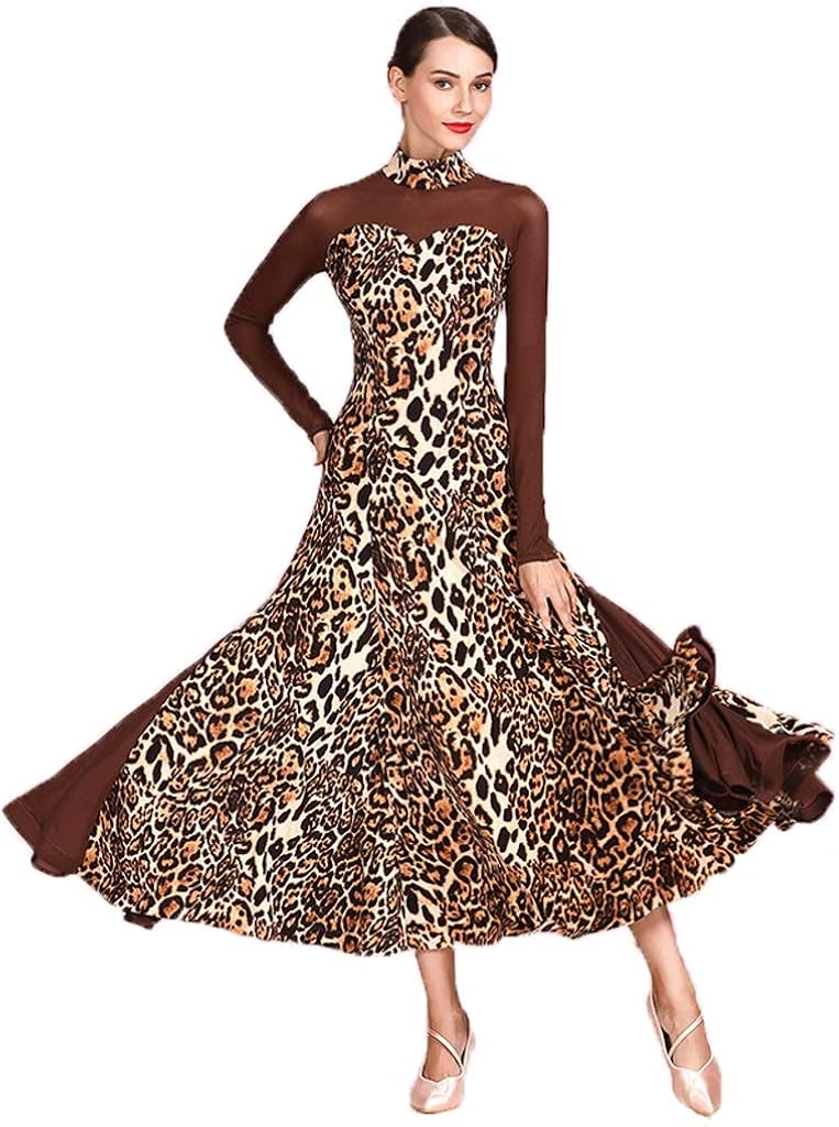 leopard evening dress