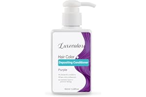 LUXECOLORS Purple Hair Color Depositing Conditioner, Depositing Conditioners Hair Mask, Semi-Permanent Hair Color, Hair Refreshing Conditioner, Gently Cleanses & Conditions, Non-foaming, Cruelty-Free 5.28 Fl Oz