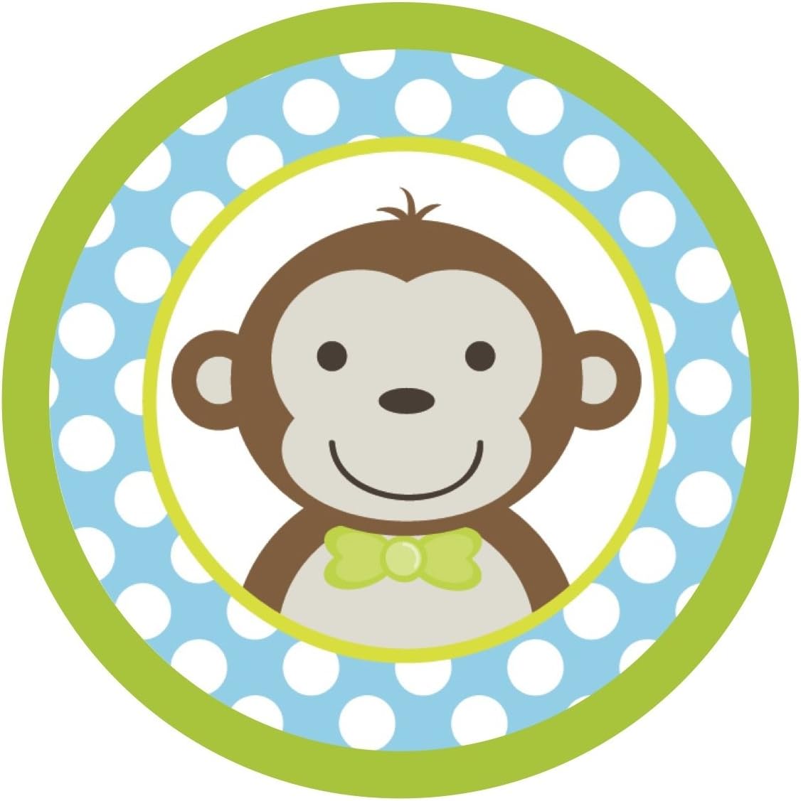 Mod Monkey Boy {Blue & Green} Edible Cake Topper Decoration