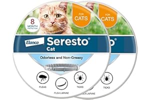 Seresto Cat Vet-Recommended Flea & Tick Treatment & Prevention Collar for Cats, 8 Months Protection | (Pack of 2)