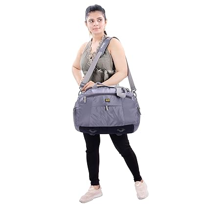 Alfisha Waterproof Polyester Lightweight 40 L Grey Luggage Travel Duffel Bag for Unisex