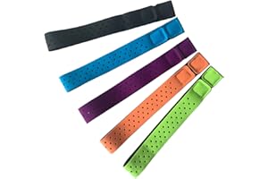 Heart Rate Monitor Armband Replacement band 5 Pieces, Vivid Colors Adjustable Heart Rate Monitor Wristband