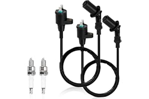 SHIQINHA GY6 Ignition Coil A7TC Spark Plug Kit Compatible with 50cc 150cc Tao tao ATM50 Pony Powermax Ruckus Roketa Scooter SSR 125 Sunl Dongfang Chinese 4-Stroke 125cc Dirt Bike Go Kart Parts -2 Pack