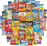 Chips Cookies Crackers & Candies Variety Pack Includes Popcorners, Grandmas Cookies, Planters Peanuts, Keeblers Fudge Stripes, Pirates Booty, Rice Krispies & More, Bulk Sampler Care Package (40 Count)