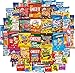 Chips Cookies Crackers & Candies Variety Pack Includes Popcorners, Grandmas Cookies, Planters Peanuts, Keeblers Fudge Stripes, Pirates Booty, Rice Krispies & More, Bulk Sampler Care Package (40 Count)