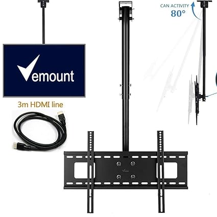 Amazon Com Ceiling Tv Wall Mount Bracket Height Adjustable Tilt