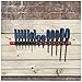 Olsa Tools Premium Wall-Mount Screwdriver Organizer - Red Nylon with Black Clips - Holds 14 Screwdrivers - Part: 1030