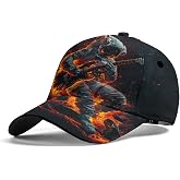 3D Printed Baseball Cap Bold Graphic Lightweight Performance Hat Sweat Wicking Adjustable Sports Cap