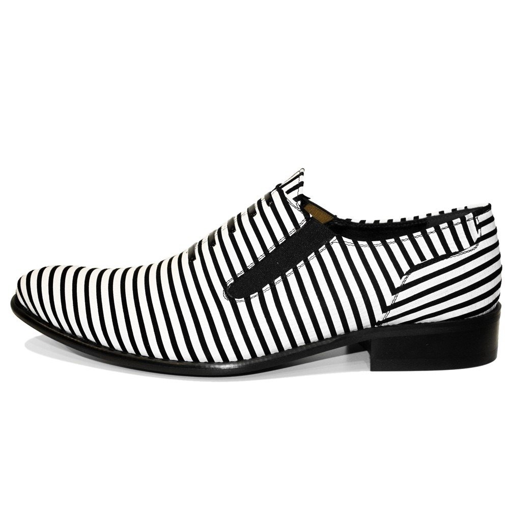 Cowhide Smooth Leather Handmade Italian Mens Color White Moccasins Loafers PeppeShoes Modello Zebri Slip-On