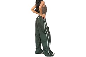 XPONNI Track Pants Women Baggy Pants Y2k Pants Parachute Pants for Women Y2K Clothing