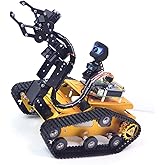 XiaoR Geek Raspberry Pi Smart WiFi Robot Car Kit, with 2DOF Hd Camera 4DOF Robotic Arm Tank Chassis Kit, Remote Control Programmable AI Vehicle Toy Controlled by Android/iOS App PC