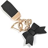 LARENNT Leather Bow Keychain - Car Keychain Cute Purse Charms Bag Charms for Women - Bow keychain for Purse Handbag Backpack
