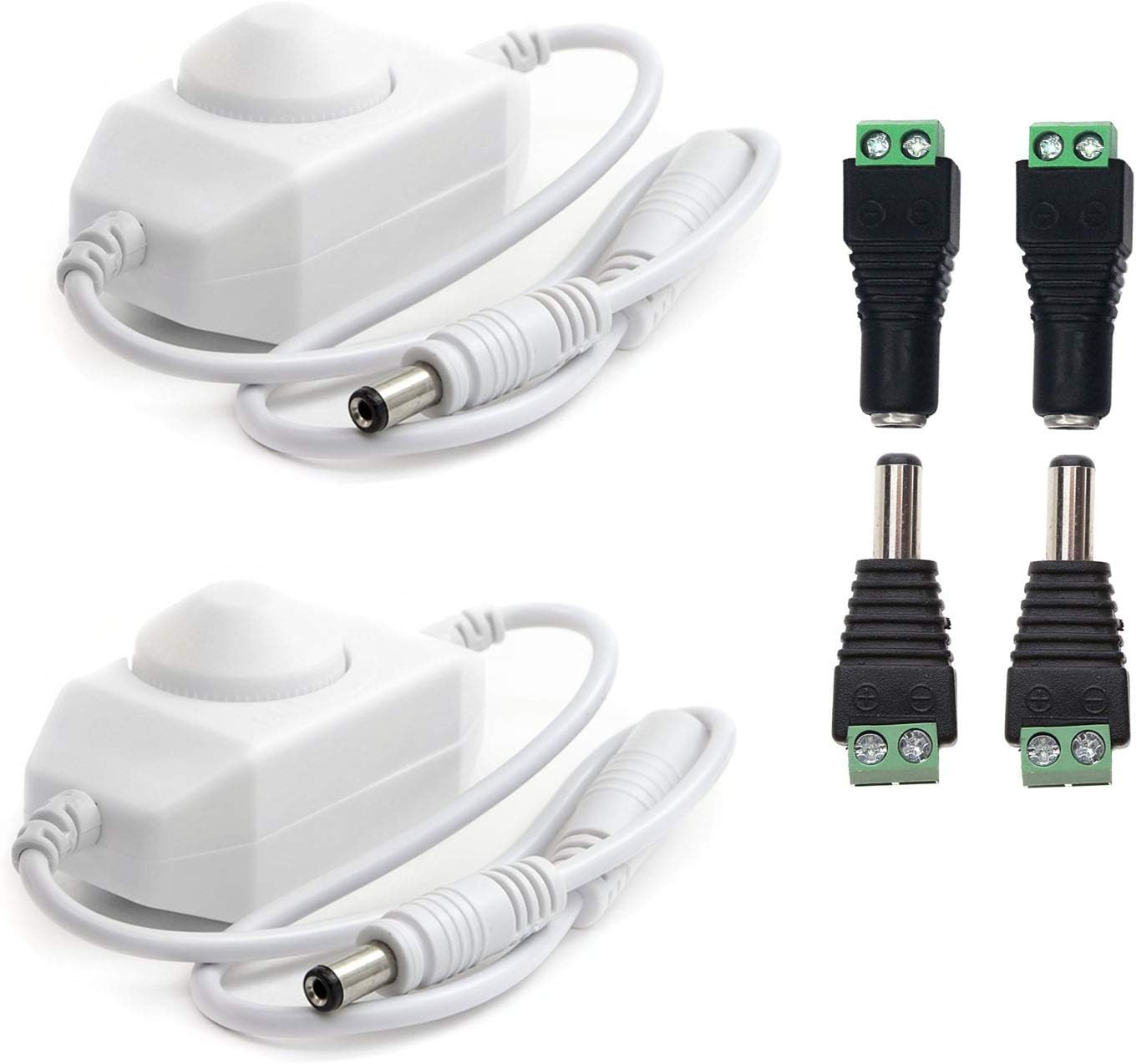 TronicsPros DC 12V-24V 6A LED Strip Dimmer Switch PWM Dimmer Controller ...