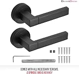 Decoranddecor Lumina Matt Black Internal Door Handles – Aluminium Sets view 5