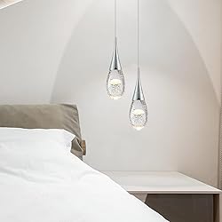 JoollySun Crystal Pendant Light Fixtures: Chrome