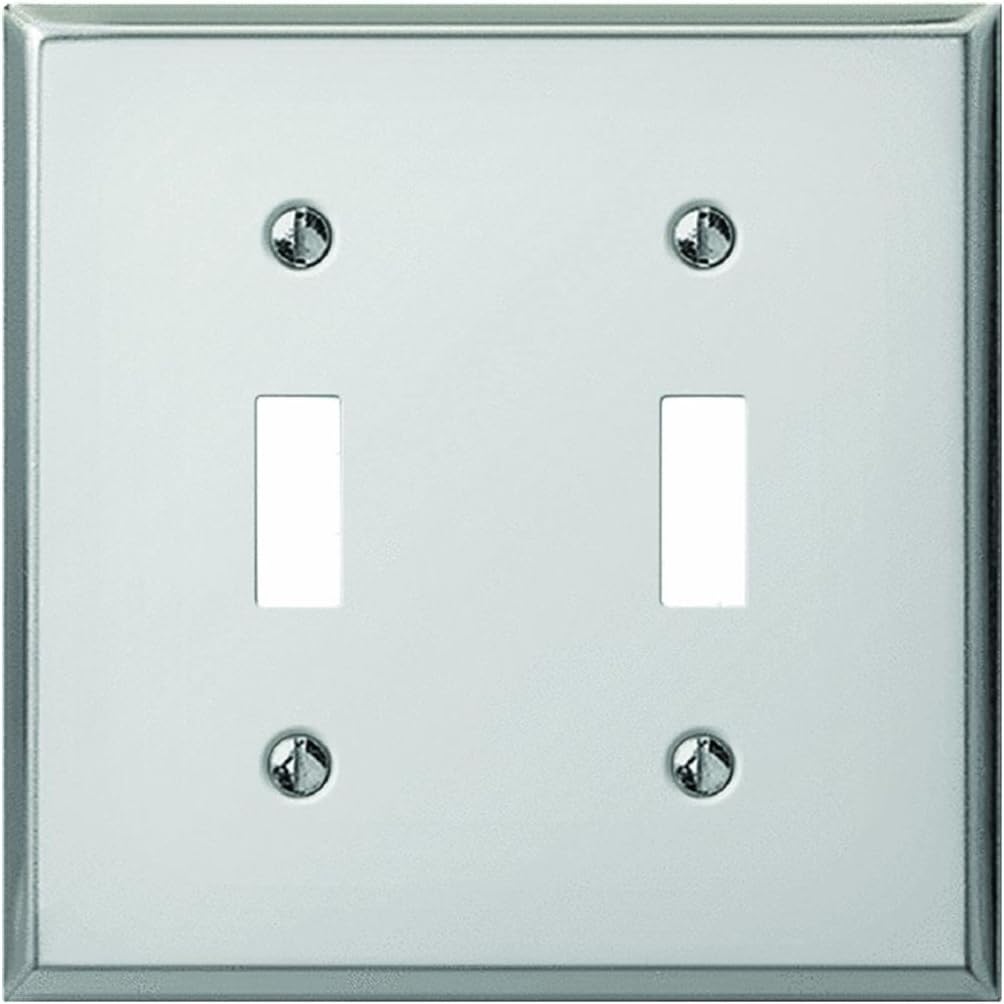 Jackson Deerfield 9CS102 Classic Brite Double Toggle Wall Plate, Chrome Finish