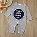 Sharemen Newborn Baby Boy Girl Letter Long Sleeve Romper Bodysuit Outfit Clothes (0-3 Months, Gray)