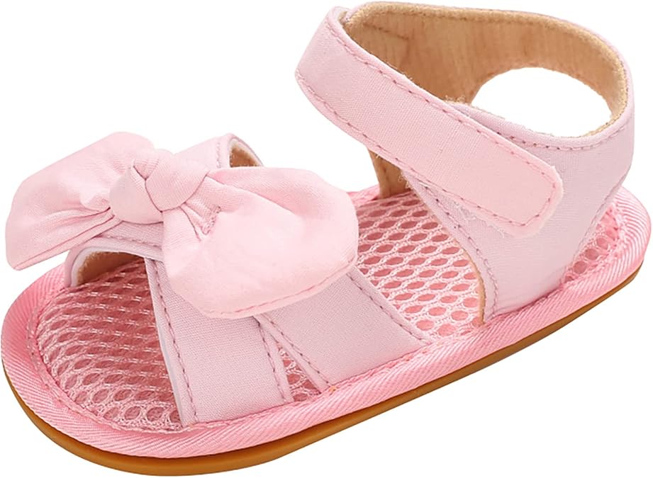 Baby Girls Summer Sandals Toddler Bow Crawling Shoes Outdoor Beach