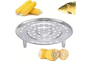 Stainless steel steaming rack: this is a steaming plate with a detachable stand, suitable for pressure cookers and steamers, 