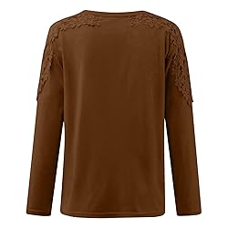 Women's Plus Size Long Sleeve Shirts Lace Hollow