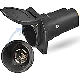 MECMO 7-Pin RV Blade Trailer Wiring Harness Connector, Truck Vehicle Side Female End 7 Way Trailer Plug Socket Splice-in Repl