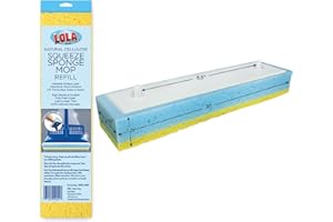 Lola Products Squeeze Sponge Mop Refill - w/Foam & a Natural Cellulose Layer, Absorbs and Wicks Moisture, only Fits Lola Bran