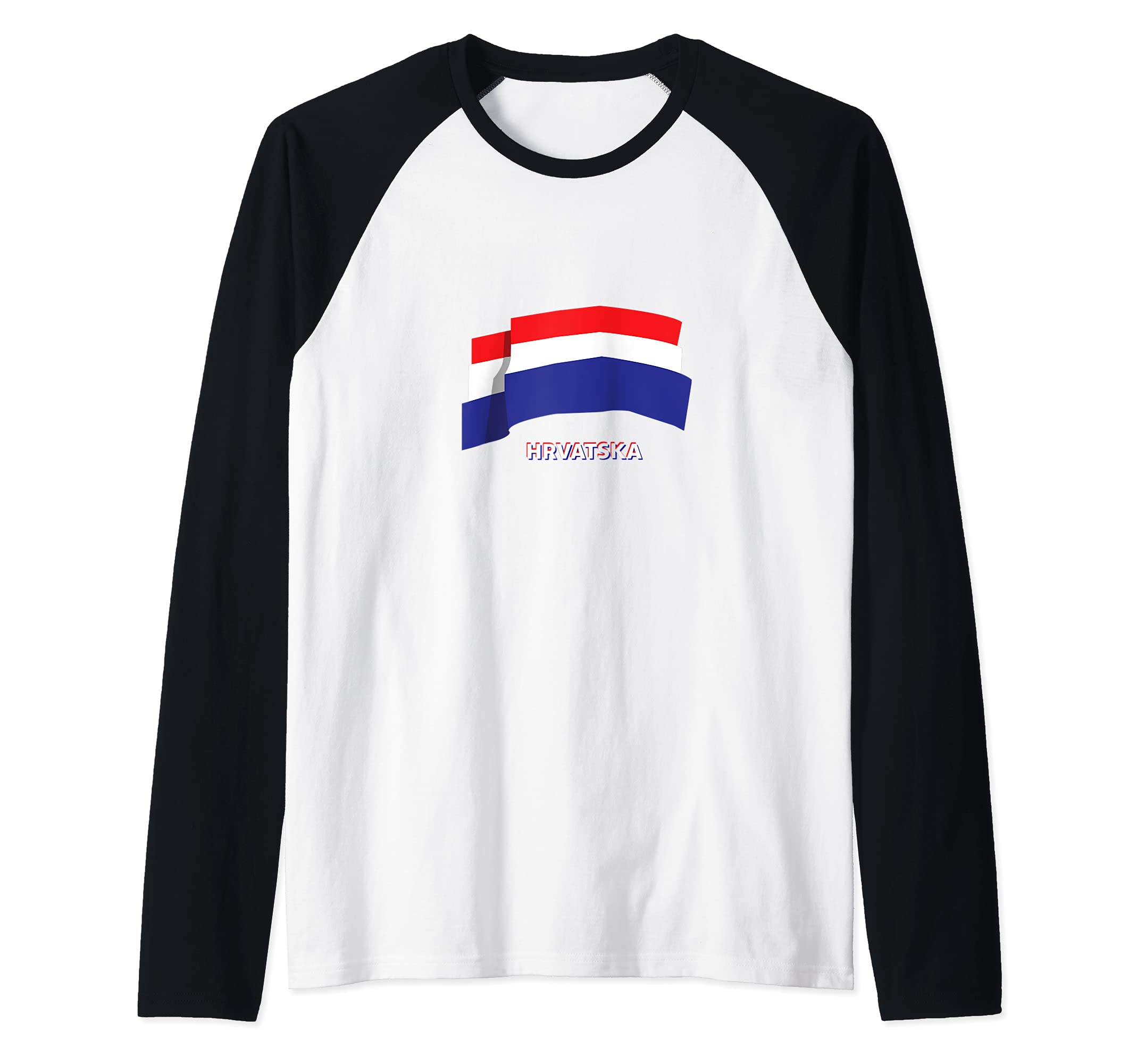 Flag Croatia Raglan Baseball Tee