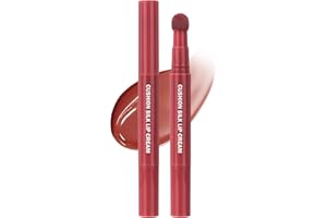 Cushion Matte Lip Cream, High Pigment Lightweight Moisturizing Matte Lipstick, Blendable Cream Velvet Lip Line Blurring, Long