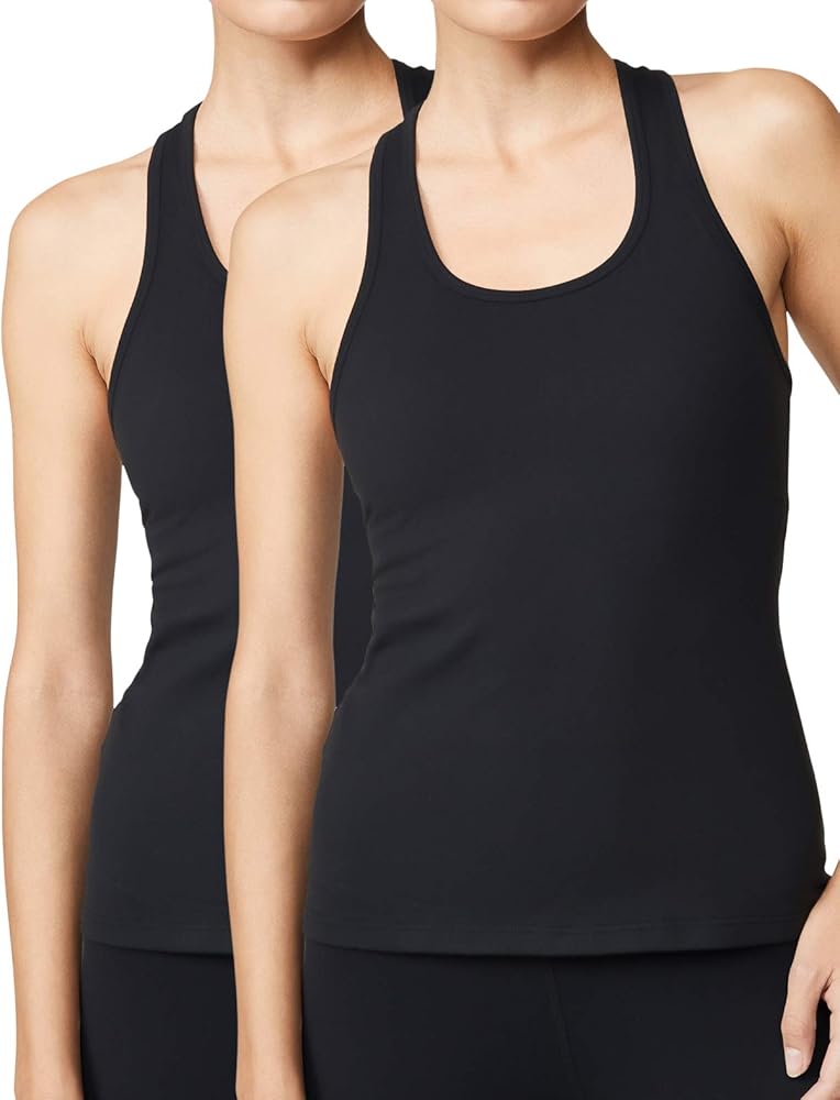 yoga tops with built in bra amazon