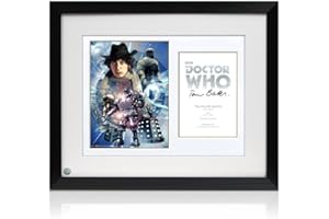 EXCLUSIVE MEMORABILIA Tom Baker Signed Doctor Who Poster. Framed