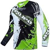 Mountain Bike Jersey for Men, Long Sleeve Dirt Bicycle Shirt for Motorcycle Motocross BMX Moto Mx ATV Riding Off Road