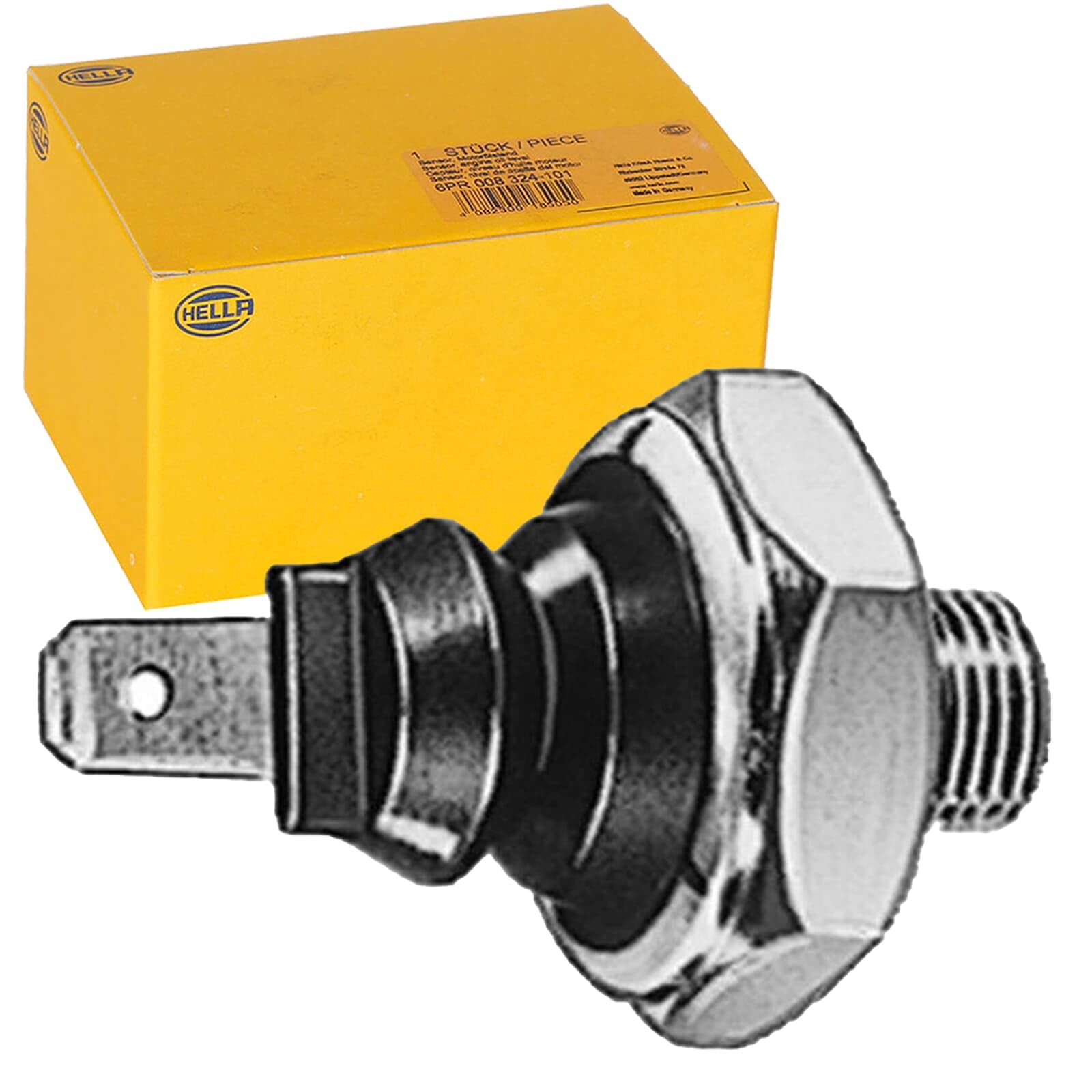 HELLA 6ZL 003 259-471 Oil Pressure Switch - 12V - 1-pin connector - Blade Terminal - Normally Open Contact