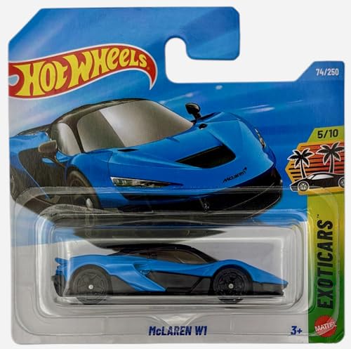 Hot Wheels - McLAREN W1 - JJJ39 - Exoticars 5/10 - Short Card - Blue - McLaren Hypercar - Official Licensed Model - Mattel 2026 (74/250) - 1:64