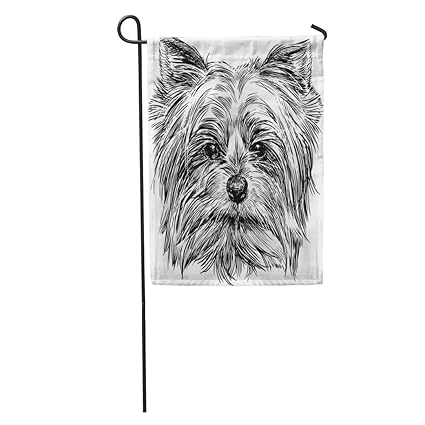 Amazoncom Semtomn Garden Flag Terrier Portrait Of Dog