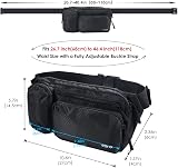 Eono Water Resistant Bum Bag Multi-Pocket Large Capacity Black view 4