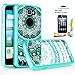 LG Optimus Zone 3 / LG Spree / K4 / Rebel Lte Clear Case with HD Screen Protector, AnoKe Scratch Resistant Colorful Totem Mandala Flower Slim Fit Acrylic TPU Bumper Hybrid For LG K4 -TM Mint