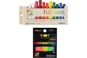 Hagoromo Fulltouch 10-Color Mix Chalk 12pcs & HAGOROMO Fulltouch Luminous (5 Colors Mix) 5 pcs